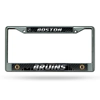 NHL License Plate Frame Chrome Bruins