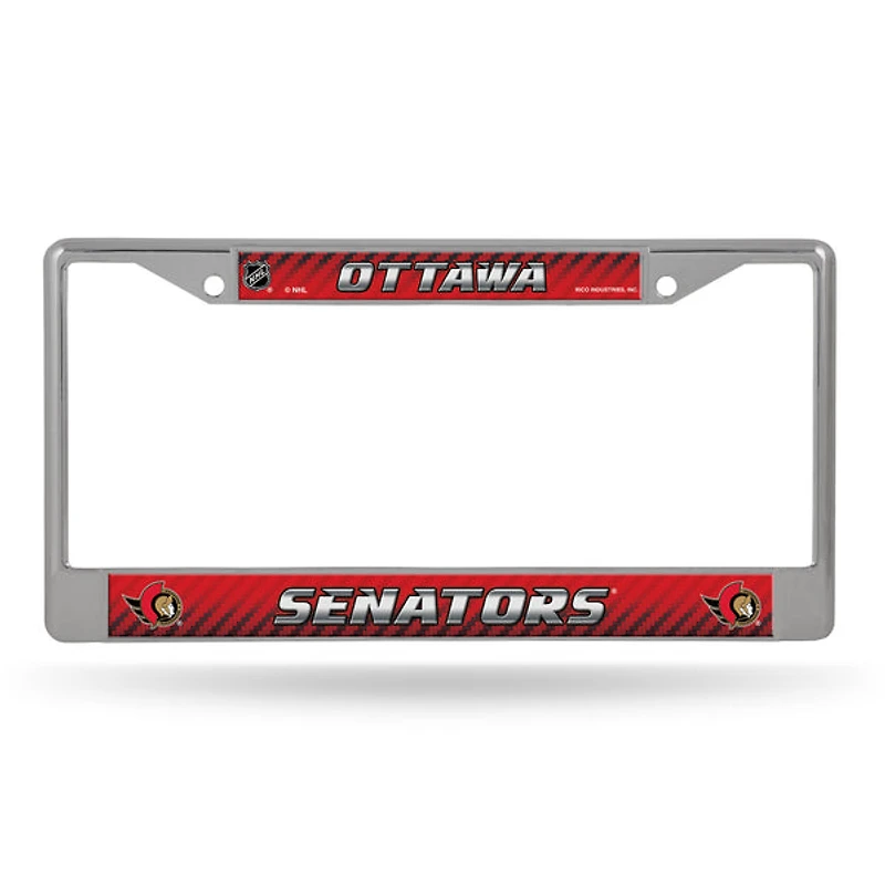 NHL License Plate Frame Chrome Senators
