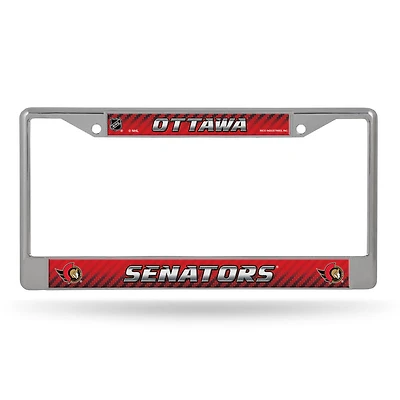 NHL License Plate Frame Chrome Senators