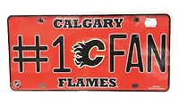 NHL License Plate Metal #1 Fan Flames