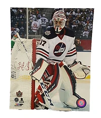 NHL 8x10 Player Photograph Retro Connor Hellebuyck Jets