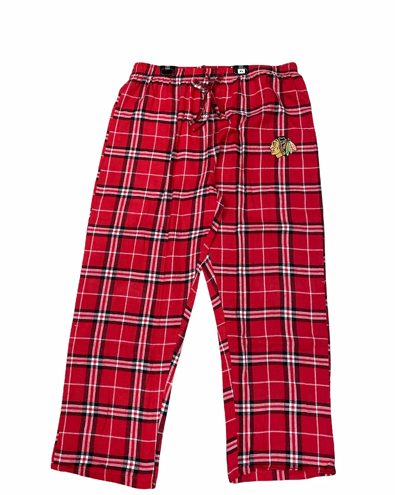 NHL PJ Pants Knit Plaid Duo Blackhawks