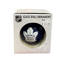NHL Ornament Glass Ball Maple Leafs