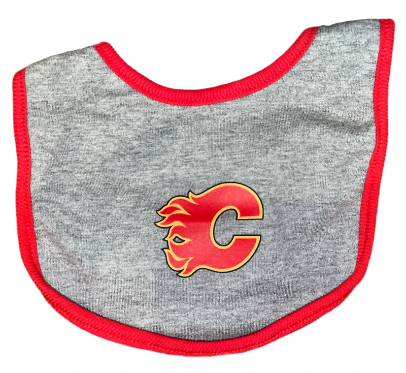 NHL Infant 2Pc Bib Set Back to the Basics Flames