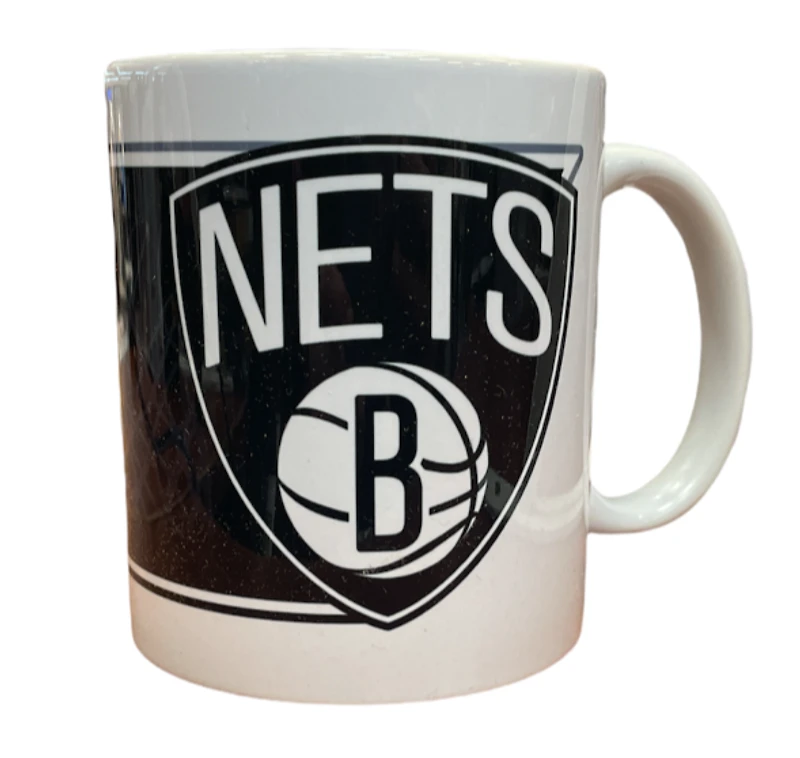 NBA Coffee Mug Subl. 11 Oz C-Handle White Nets