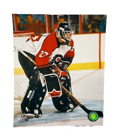 NHL 8x10 Vintage Player Photograph In Position Ron Hextall Flyers