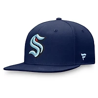 NHL Hat Core Primary Logo Fitted Kraken (Navy Blue)
