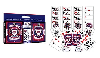 NHL Playing Cards 2Pack & Dice Canadiens