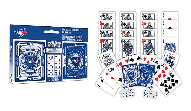 MLB Playing Cards 2Pack & Dice Blue Jays