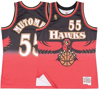 NBA Hardwood Classics Player 1996-97 Swingman Jersey Dikembe Mutombo Hawks (Scarlet/Black)