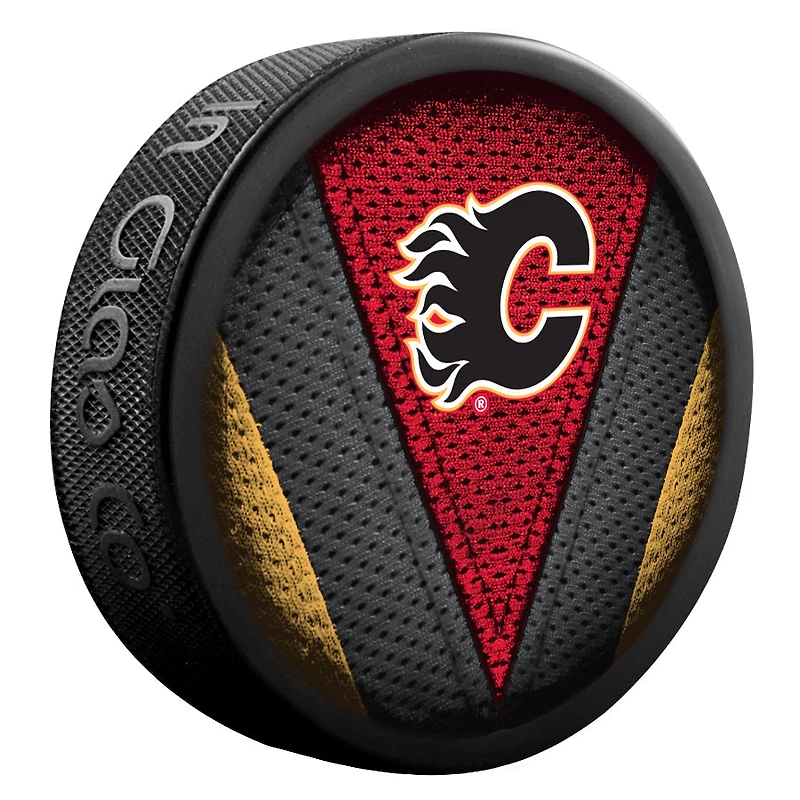 NHL Puck Stitch Flames
