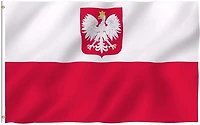 Country Flag 3x5 Poland (Coat of Arms)
