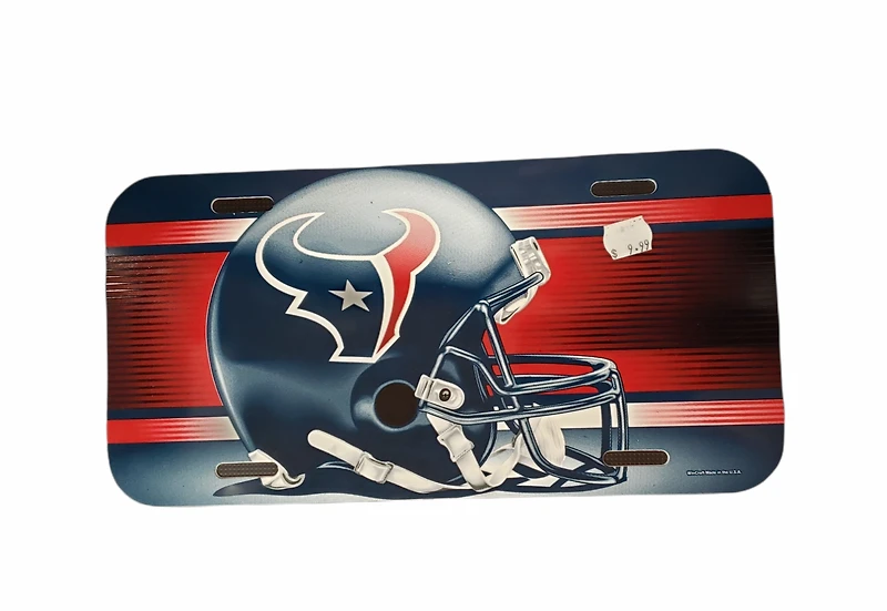 NFL License Plate Plastic Texans