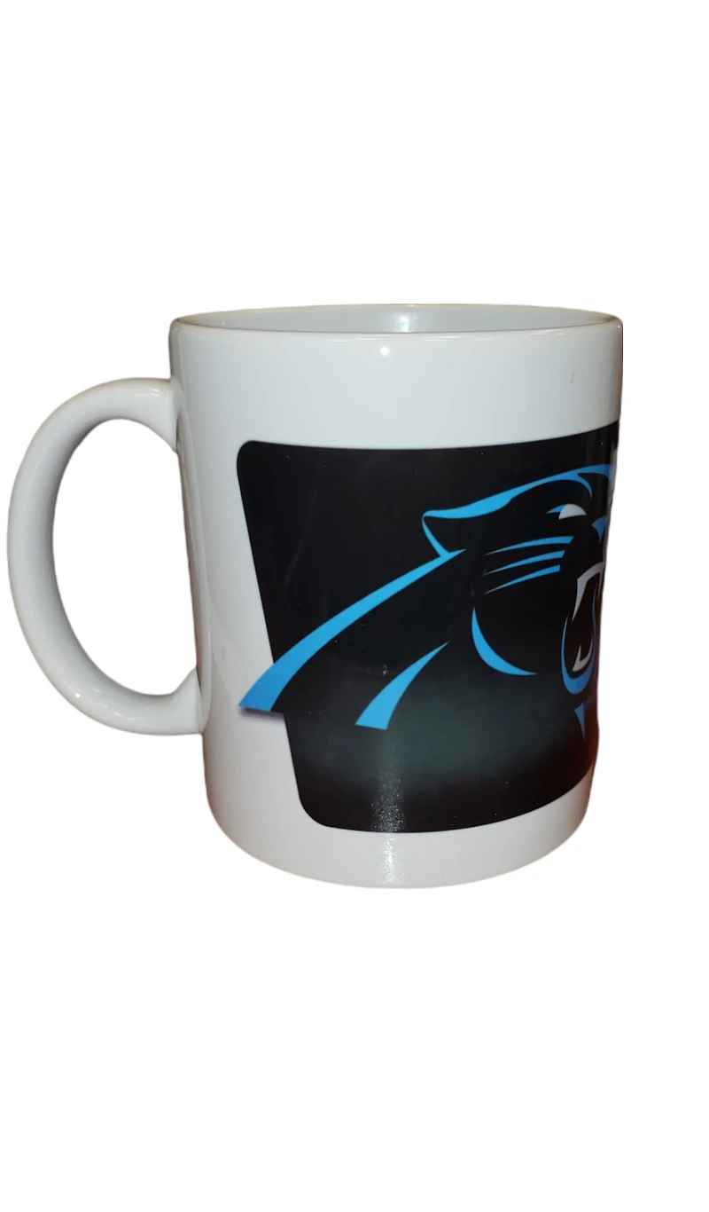 NFL Coffee Mug Subl. 11 Oz C-Handle White Panthers