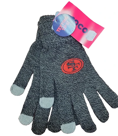 NFL Tech Gloves Charcoal Grey 49ers