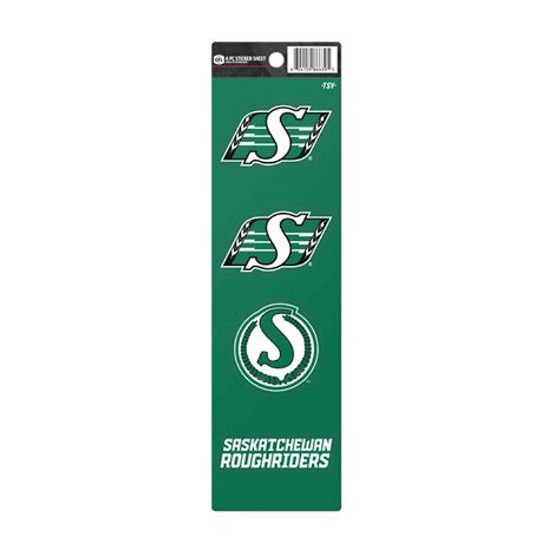 CFL 4Pc Sticker Sheet Roughriders