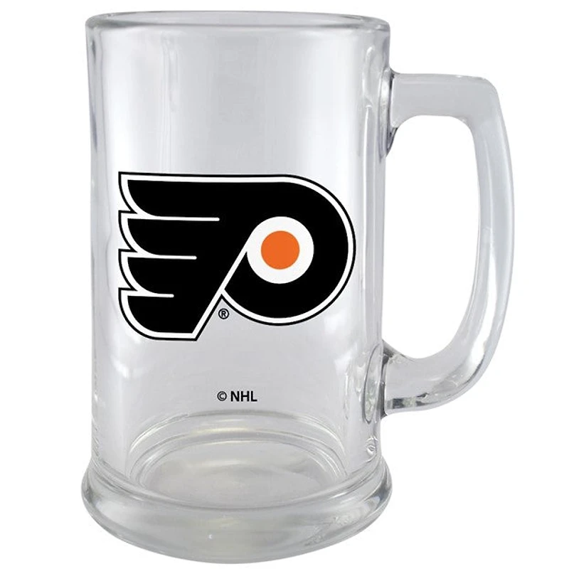 NHL Beer Mug 15 Oz Glass Sport W/Wordmark Flyers