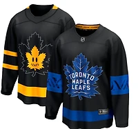 NHL Blank Replica Breakaway Jersey Alt Black Reversible Maple Leafs