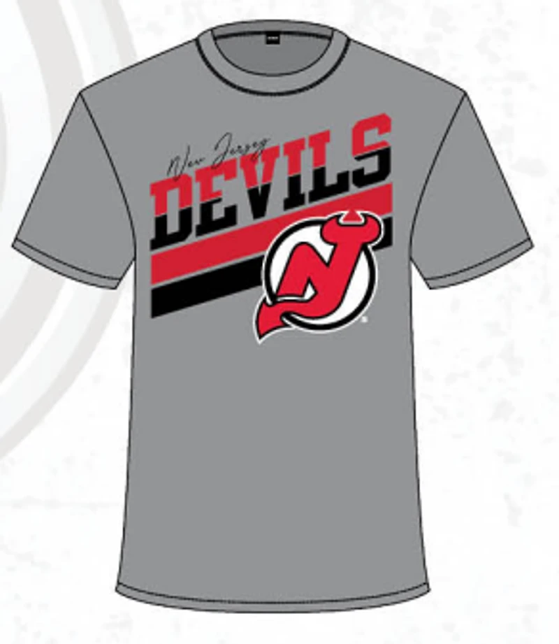 NHL T-Shirt Performance Rashguard Stripes Devils