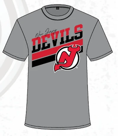 NHL T-Shirt Performance Rashguard Stripes Devils