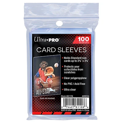 Ultra Pro Card Sleeves Clear 100 Pack