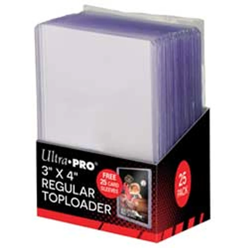 Ultra Pro Toploader 3" X 4"Clear Regular with Sleeves Full Box 25