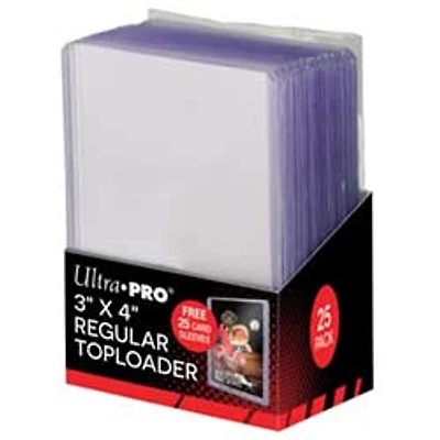 Ultra Pro Toploader 3" X 4"Clear Regular with Sleeves Full Box 25