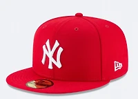 MLB Hat 5950 Basic Scarlet Red Yankees (Grey Undervisor)