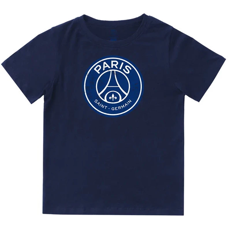 Ligue 1 Youth T-Shirt Distressed PSG (Navy Blue)