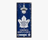 NHL Wooden Bottle Opener Sign Maple Leafs