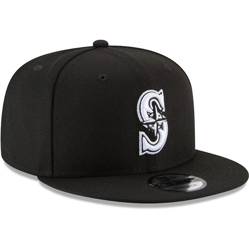 MLB Hat 950 Basic Snap Black and White Mariners