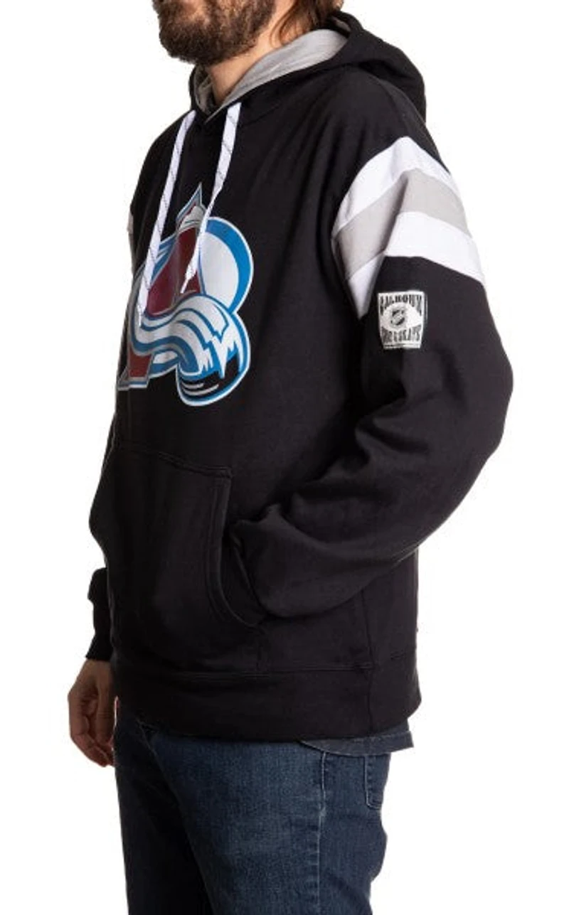 NHL Hoodie Retro Varsity Inset Avalanche