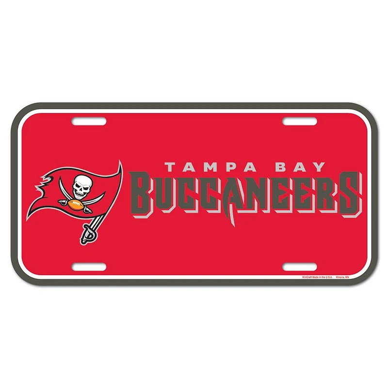 NFL License Plate Plastic Buccaneers