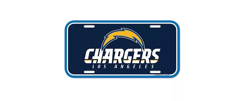 NFL License Plate Plastic Chargers