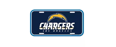 NFL License Plate Plastic Chargers
