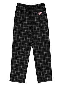 NHL PJ Pant Plaid Stitch Logo Red Wings