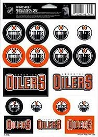 NHL Decal Sheet 5x7 Oilers