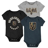 NHL Infant 3pc Onesie Set Everyday Fan Golden Knights