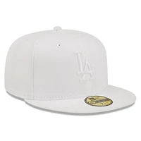 MLB Hat 5950 Tonal White Dodgers
