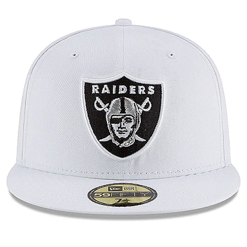 NFL Hat 5950 Basic White Raiders