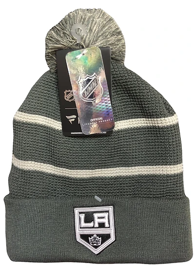 NHL Knit Hat Home Ice Beanie Cuff with Pom 2021 Kings