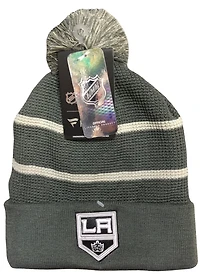 NHL Knit Hat Home Ice Beanie Cuff with Pom 2021 Kings