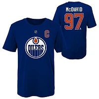 NHL Youth Player T-Shirt Home Royal Blue Connor McDavid Oilers