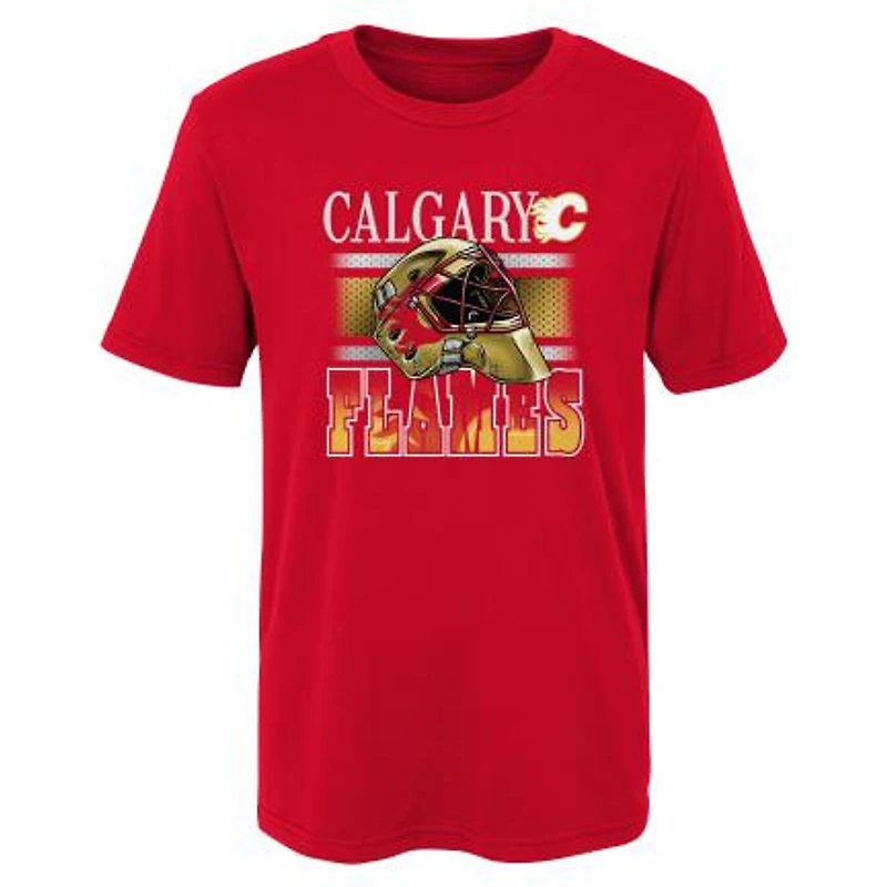 NHL Youth T-Shirt Helmet Head Flames