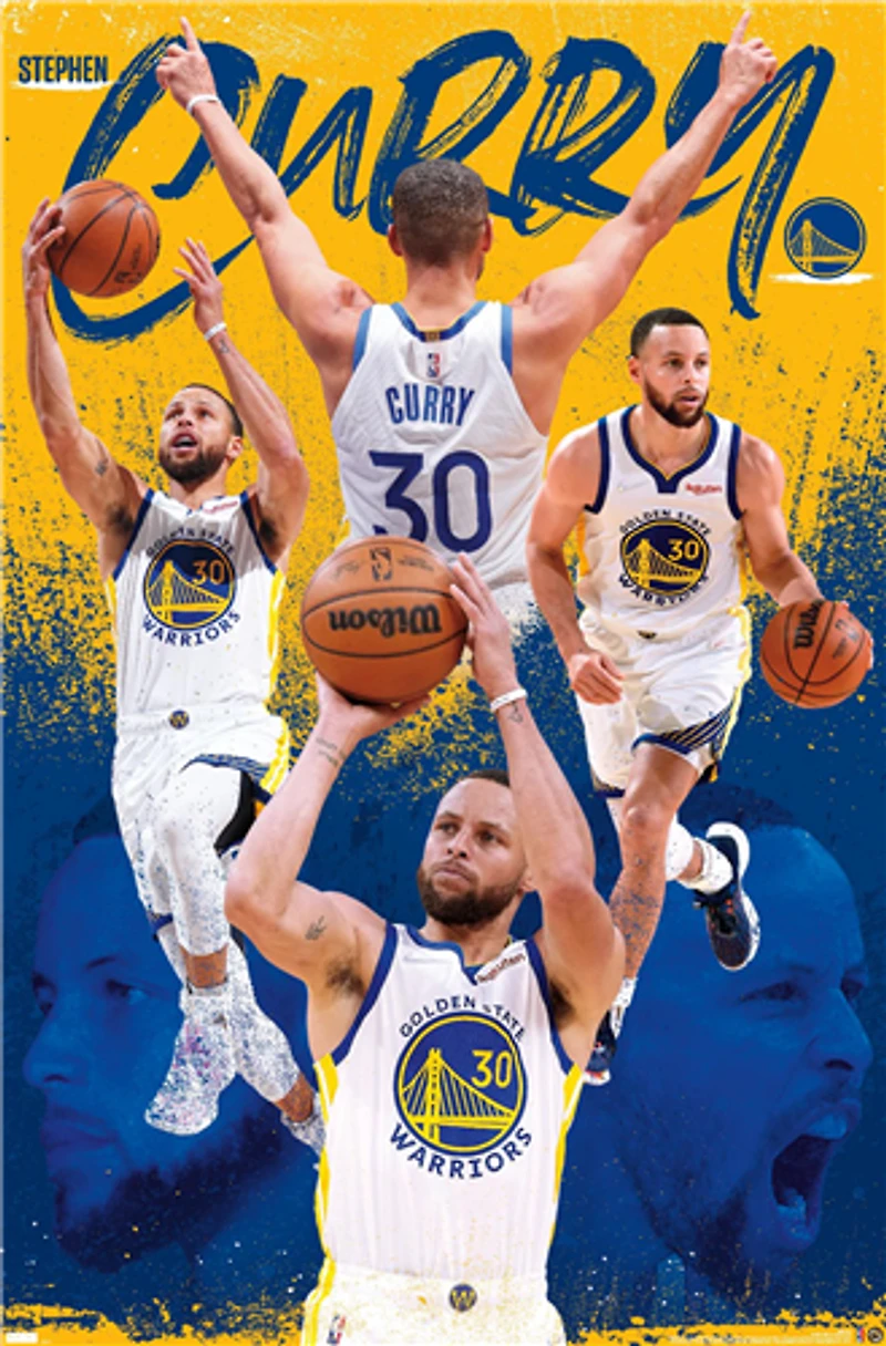 NBA Player Wall Poster Steph Curry Warriors