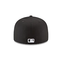 MLB Hat 5950 Basic Black And White Red Sox