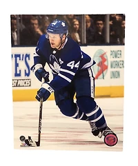 NHL 8X10 Player Photograph Stick Morgan Rielly Maple Leafs