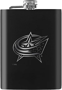 NHL Flask Laser Etched Blue Jackets