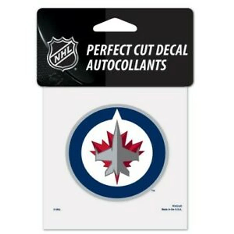 NHL Perfect Cut Decal 4x4 Jets