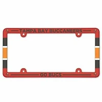 NFL License Plate Frame Plastic Buccaneers